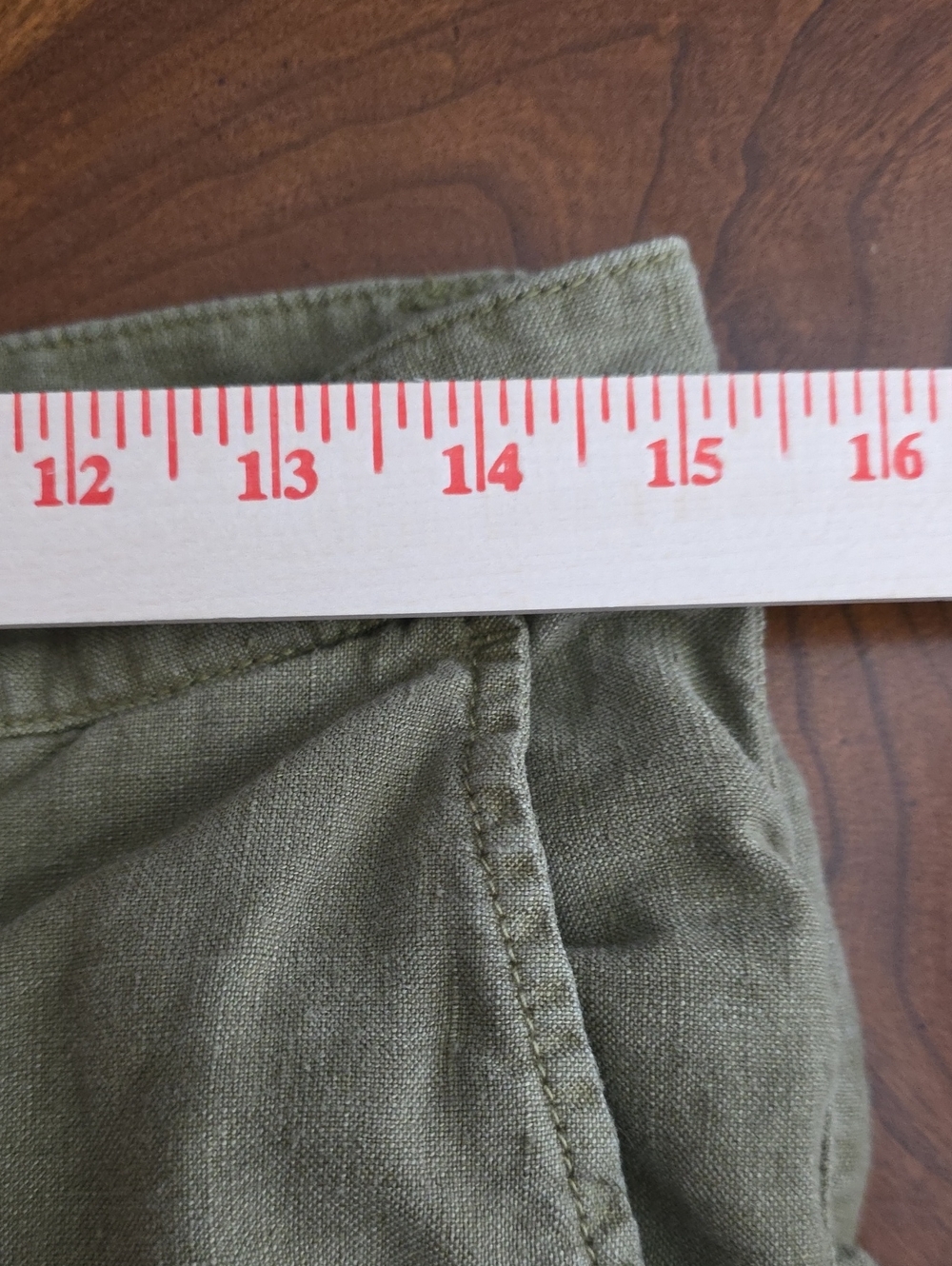 John Varvatos Linen Olive Green Flat-Front Linen Blend Shorts 30Waist 6" Inseam - Picture 9 of 9